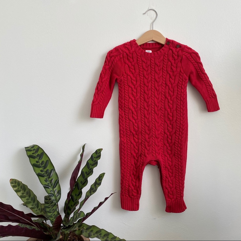 Baby gap cable knit bunting 6-12 months